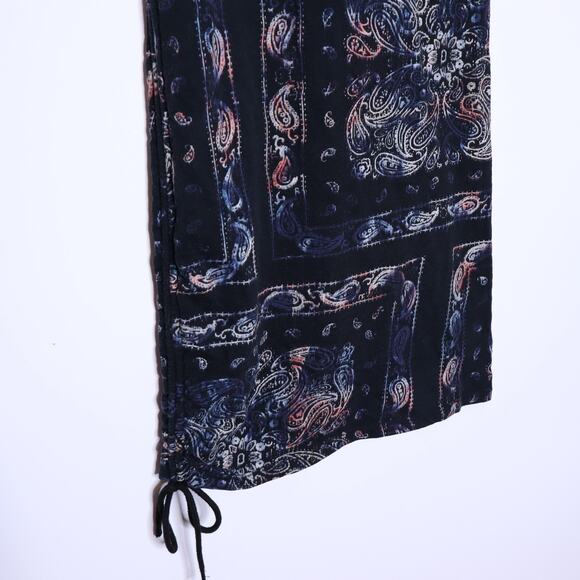 PAM & GELA Tie Dye Sleeveless Ruched Dress Black Base Print Casual Women's 0 - Picture 7 of 13